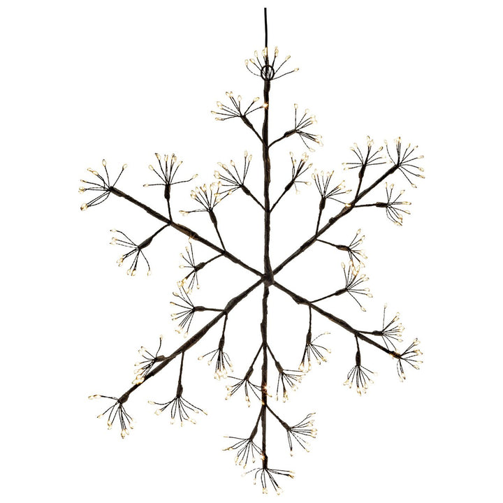 Habitat Warm White Black Frame Snowflake Christmas Light