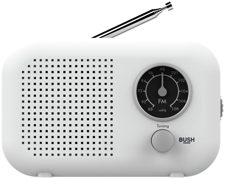 Bush Portable FM Radio - White