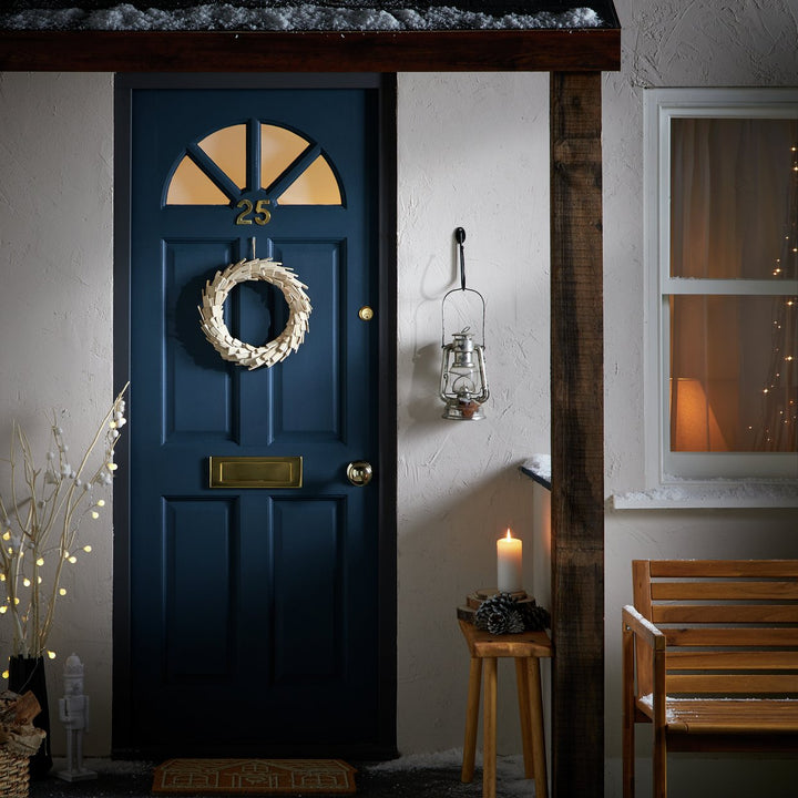 Habitat Whitewash Wood Christmas Wreath