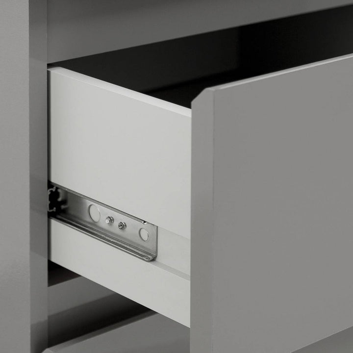 Home Jenson 2 Drawer Bedside Table - Grey Gloss