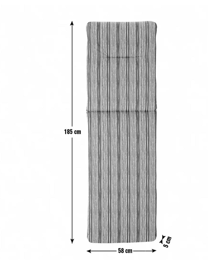 Home Sun Lounger Outdoor Cushion - Coastal Stripe