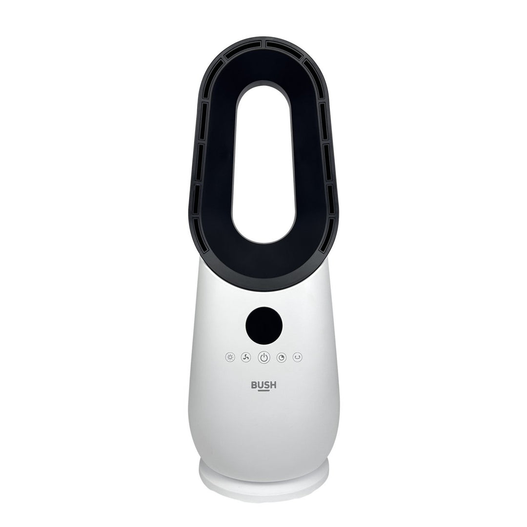 Bush Bladeless White and Black Desk Fan with Remote Control