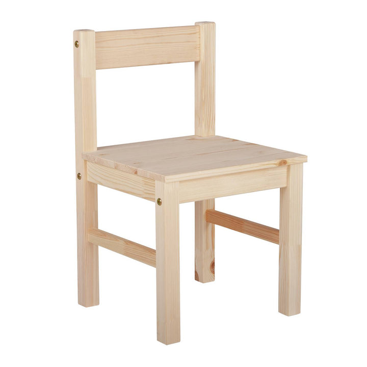 Home Kids Scandinavia Solid Wood Table & 2 Chairs-Pine