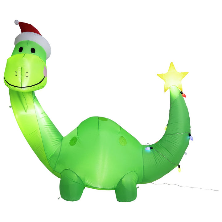 Home Pre Lit Christmas Inflatable Dinosaur Decoration