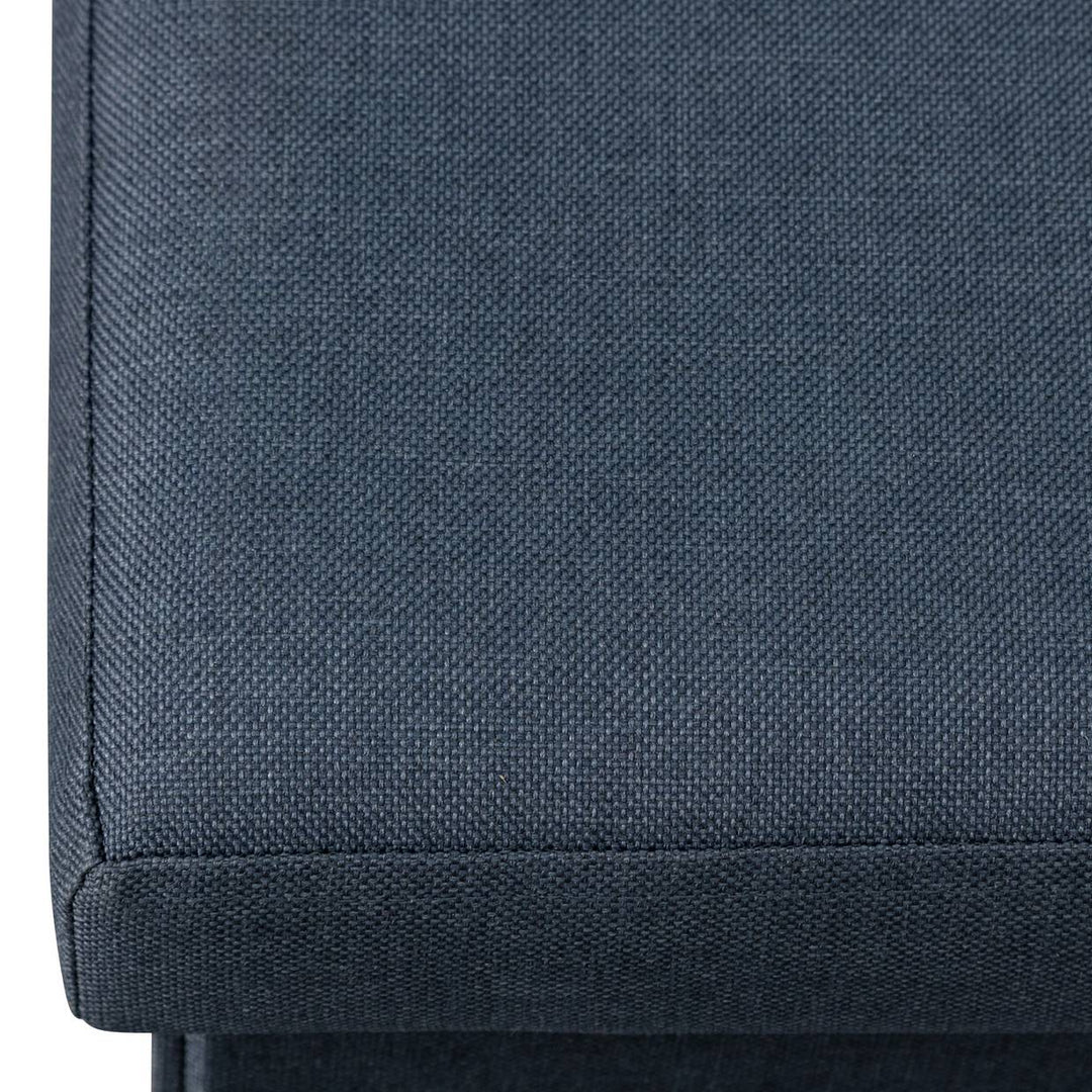 Home Fabric Small Storage Ottoman - Navy