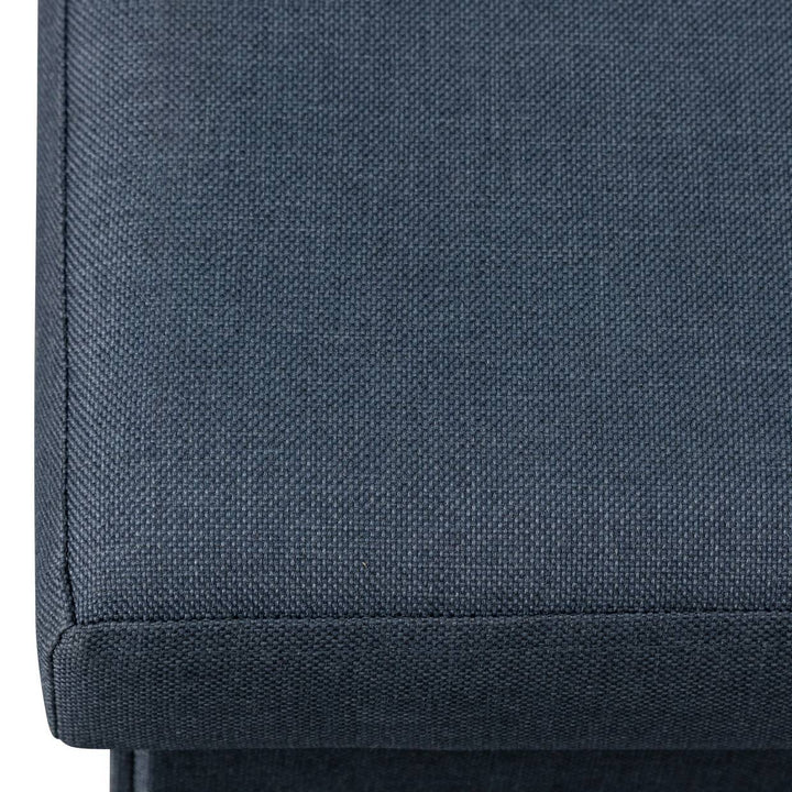Home Fabric Small Storage Ottoman - Navy