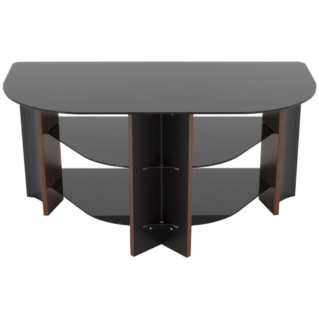 AVF Up To 42 Inch TV Stand - Black Glass and Walnut Effect