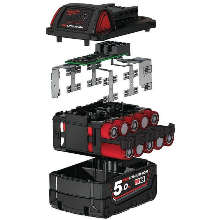 Milwaukee M18B5  M18 5.0aH Red Lithium-Ion Battery (Single)