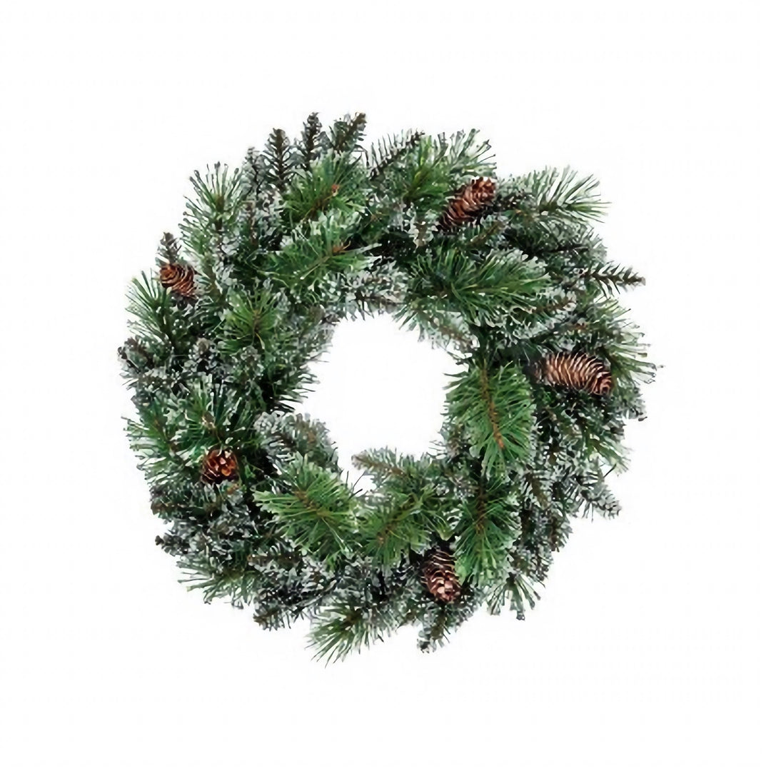 Heart of House Pre Lit Wreath Christmas Decoration - Snow Tipped