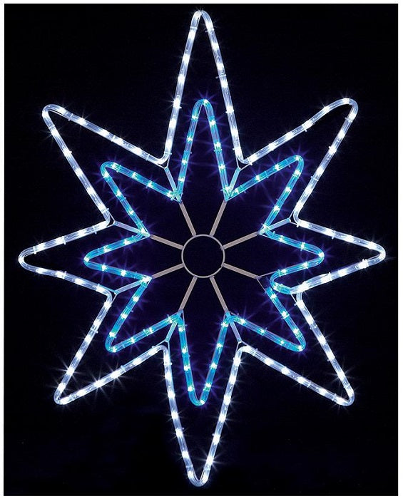 Premier 95cm LED Star Rope Christmas Light - White & Blue
