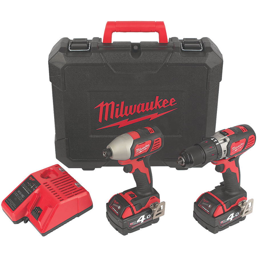 Milwaukee M18BPP2Q-402C 18V Li-Ion RedLithium Cordless Twin Pack