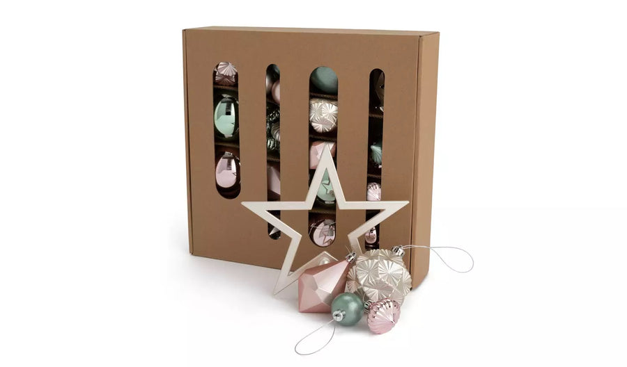 Home Bumper Pack of 50 Baubles - Pastels