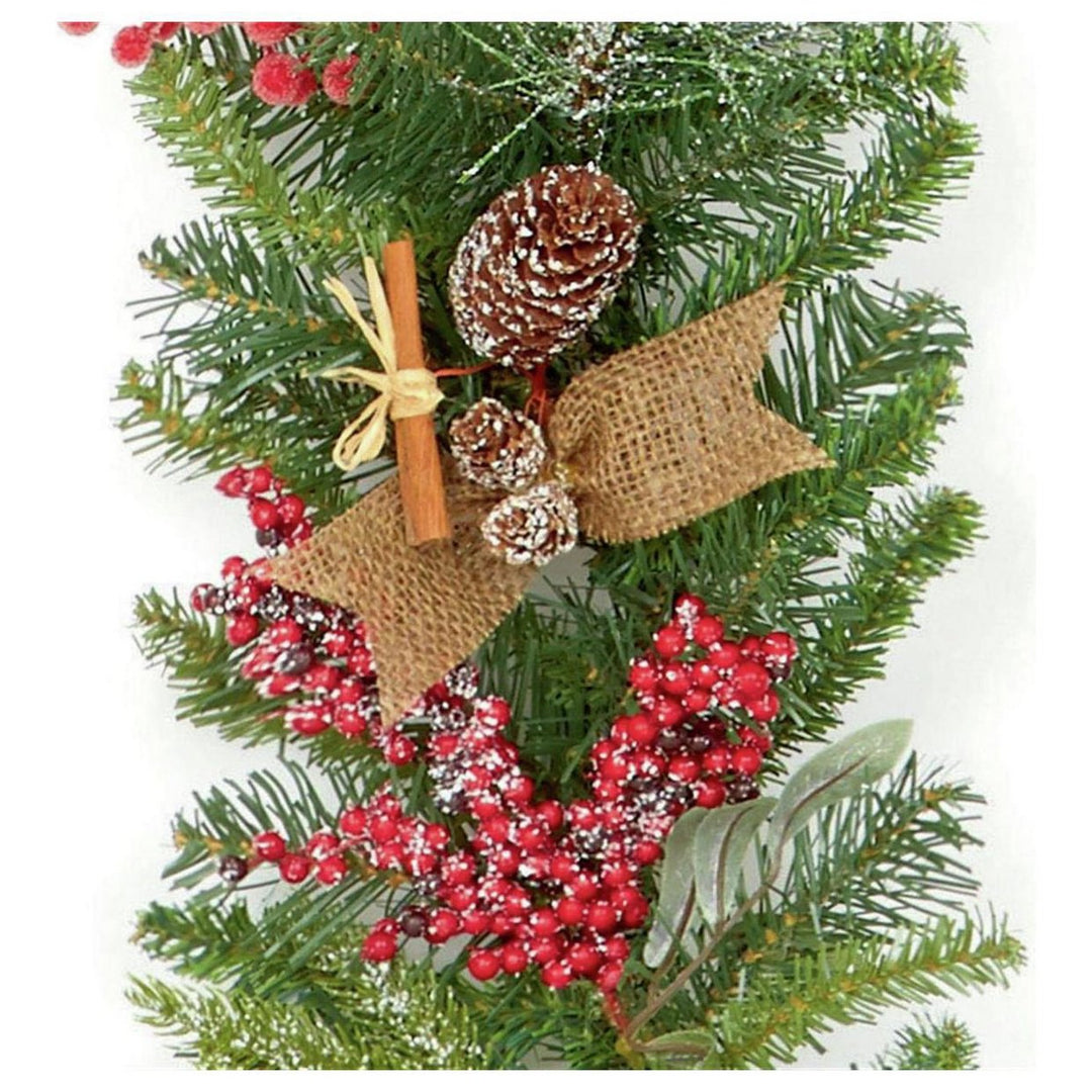 Premier Decorations Berry & Cone Frosted Christmas Garland