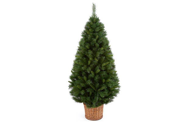 Premier Decorations 4ft Redwood Hinged Basket Tree - Green