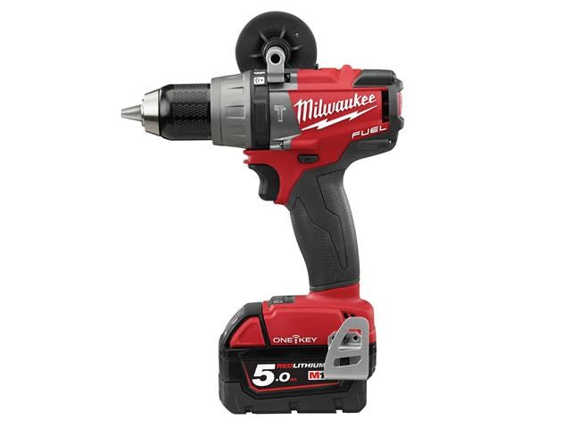 Milwaukee M18ONEPD2-502X 18v Fuel One-Key Combi Drill With 2 Batteries