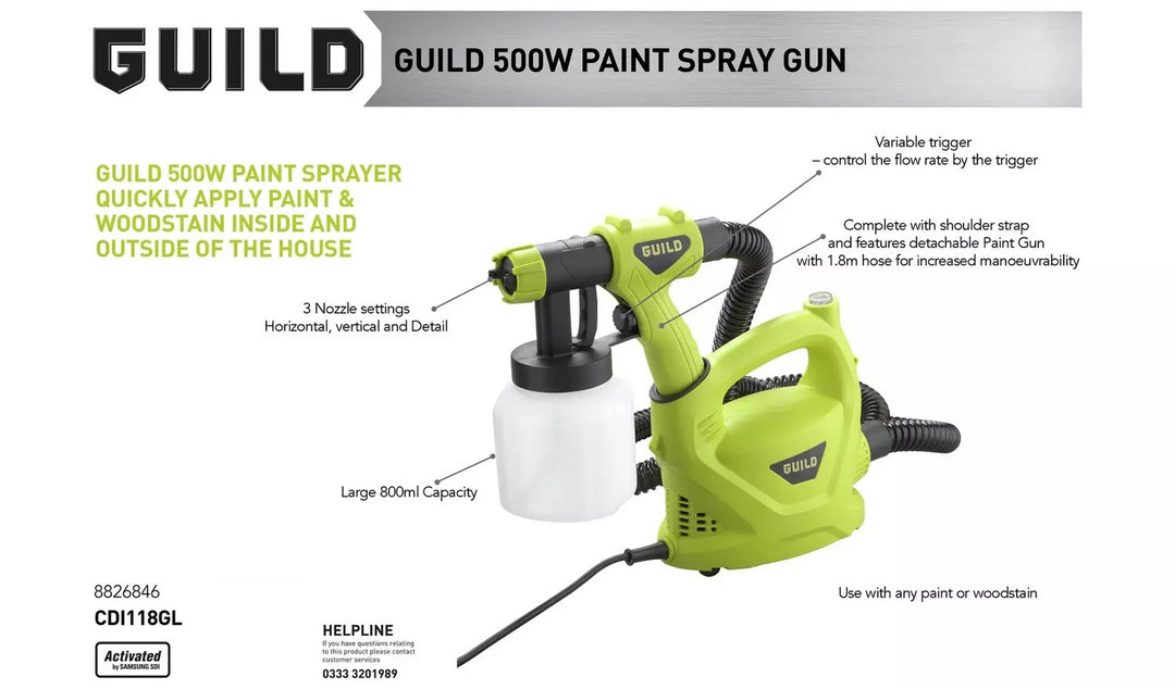 Guild Paint Spray Gun - 500W