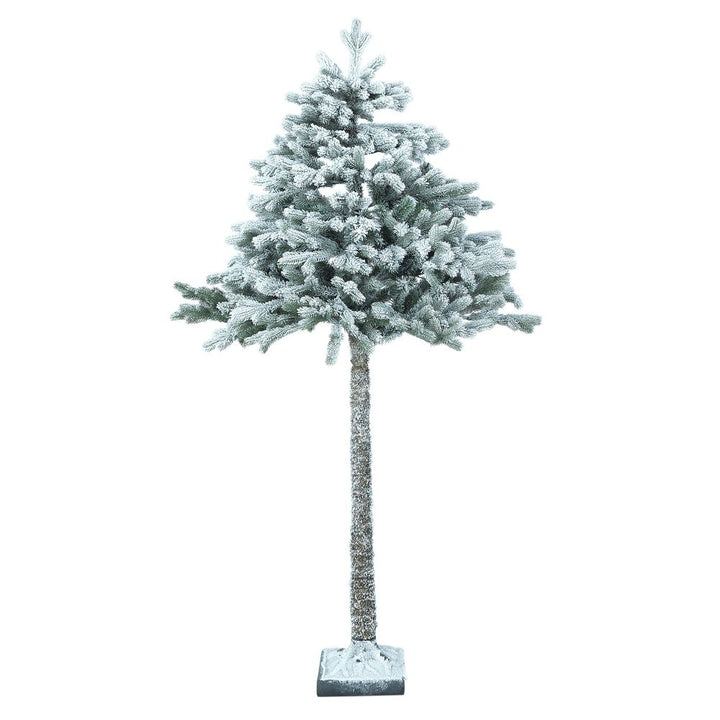 Home 6ft Snowy Half Christmas Tree - Green