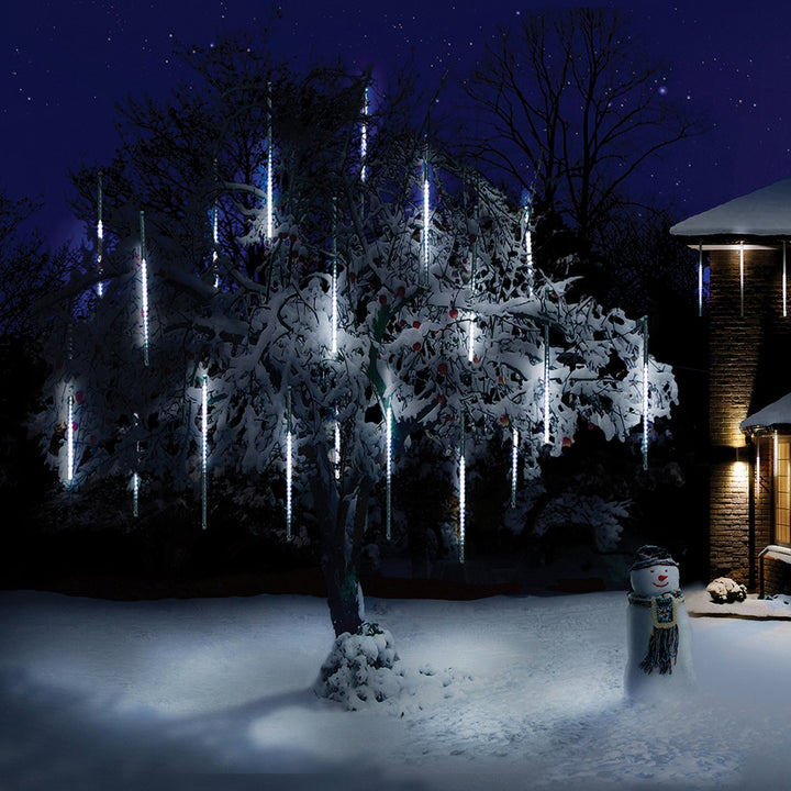 Premier Decorations 5 x LED 50cm Snowing Shower Christmas Lights - White