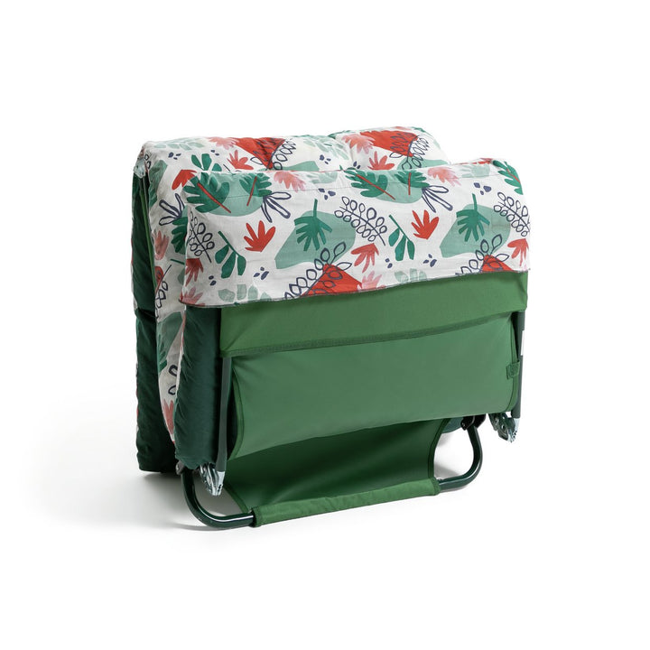 Home Abstract Leaf Folding Metal Sun Lounger - Green