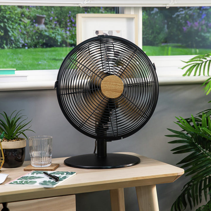 Russell Hobbs Scandi 12" Oscillating Desk Fan - Black