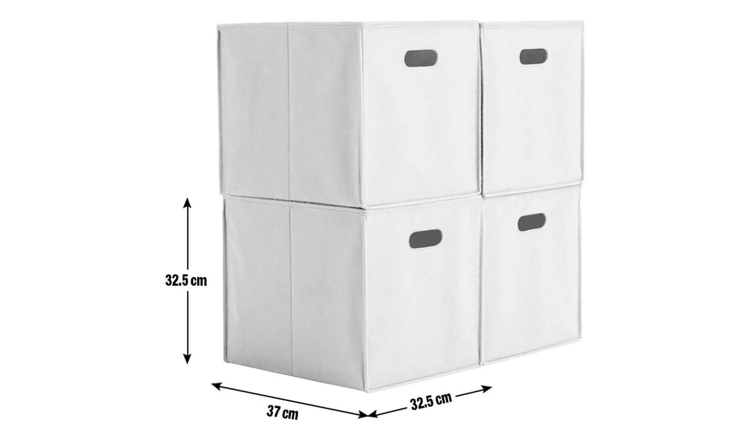 Habitat Set of 4 Felt Squares Plus Boxes - Grey