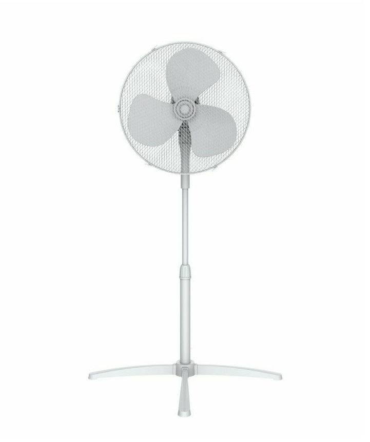 Challenge 16 Inch Oscillating Pedestal Fan - 3 Speed - White