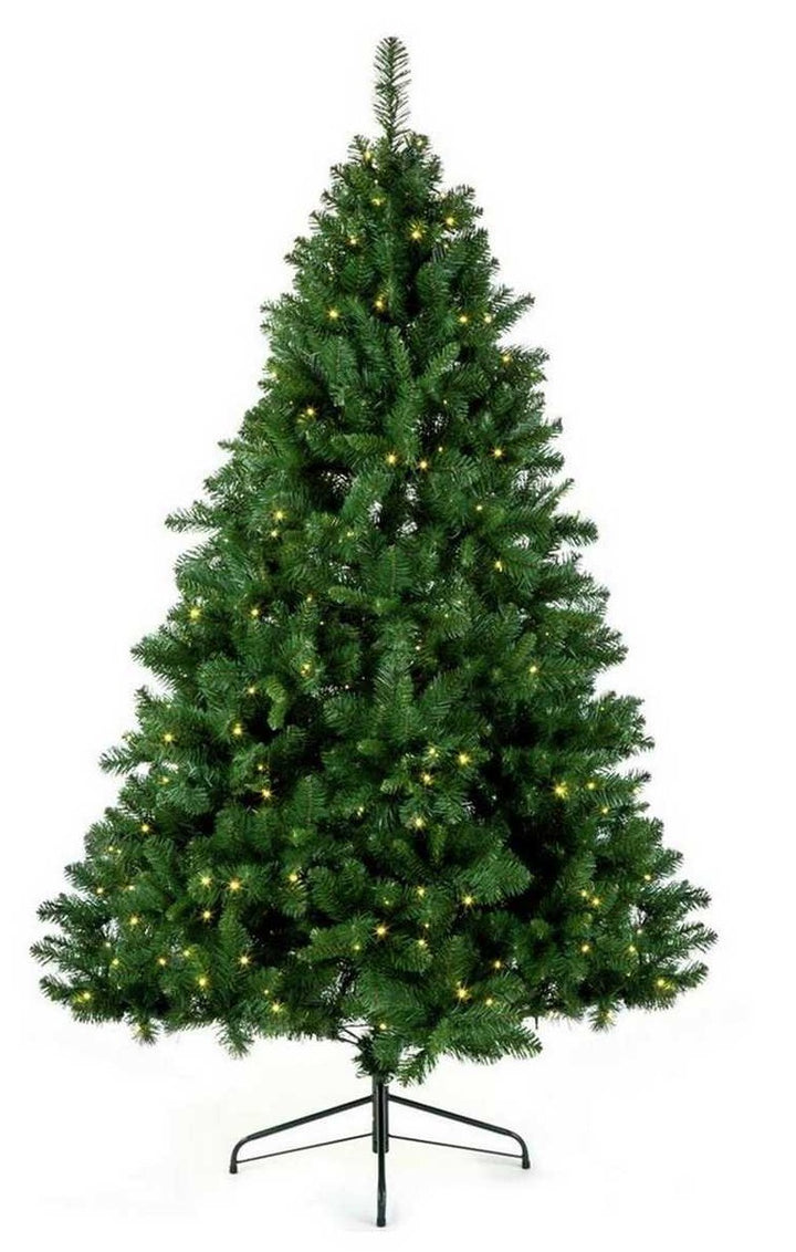 Premier Decorations 7ft Pre-lit Pine Christmas Tree - Green