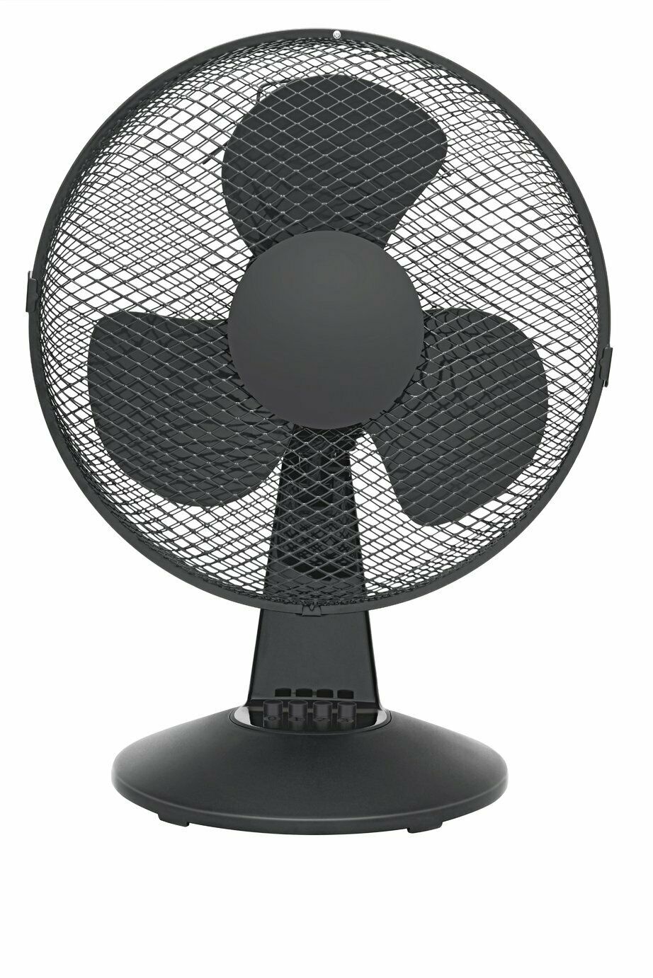 Challenge 12 Inch 3 Speed Oscillating Desk Fan - Black