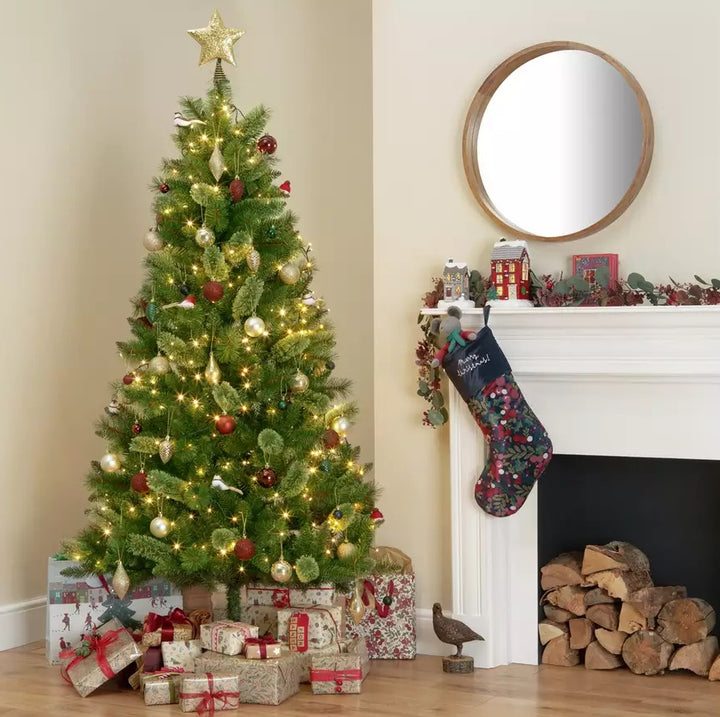 Home 6ft Mixed Cashmere Christmas Tree - Green