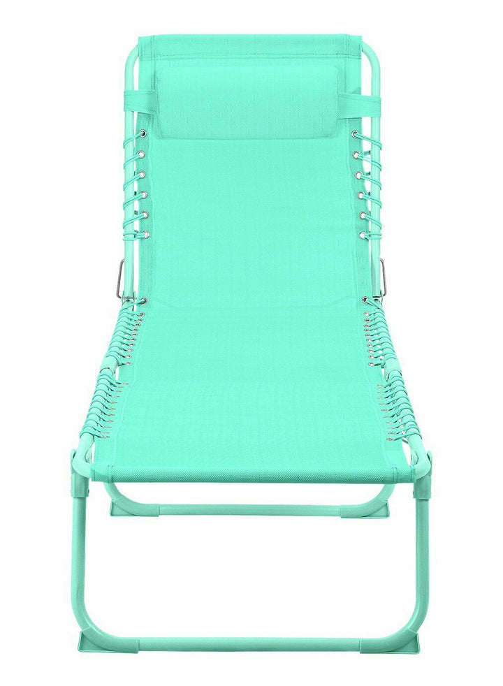 Home Metal Set Of 2 Sun Loungers - Teal