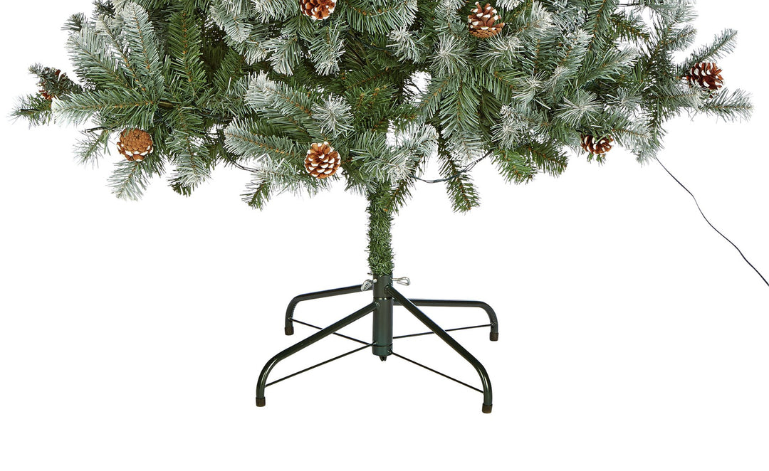 Habitat 7ft Oscar Pre-lit Pine Cone Christmas Tree - Green