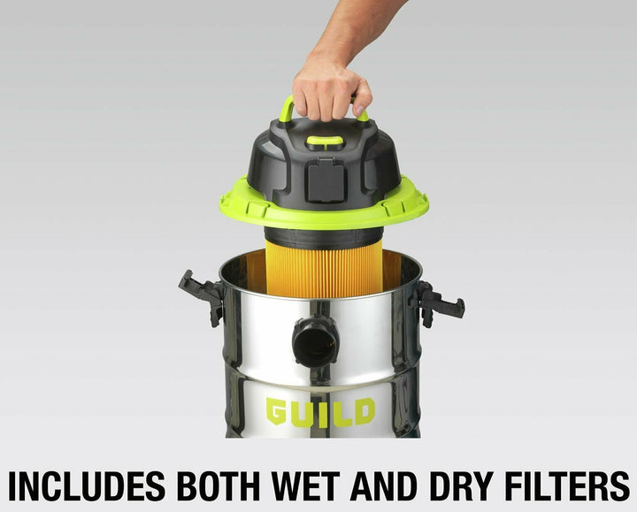 Guild 30L Wet & Dry Canister Vacuum Cleaner With Power Take Off - 1500W