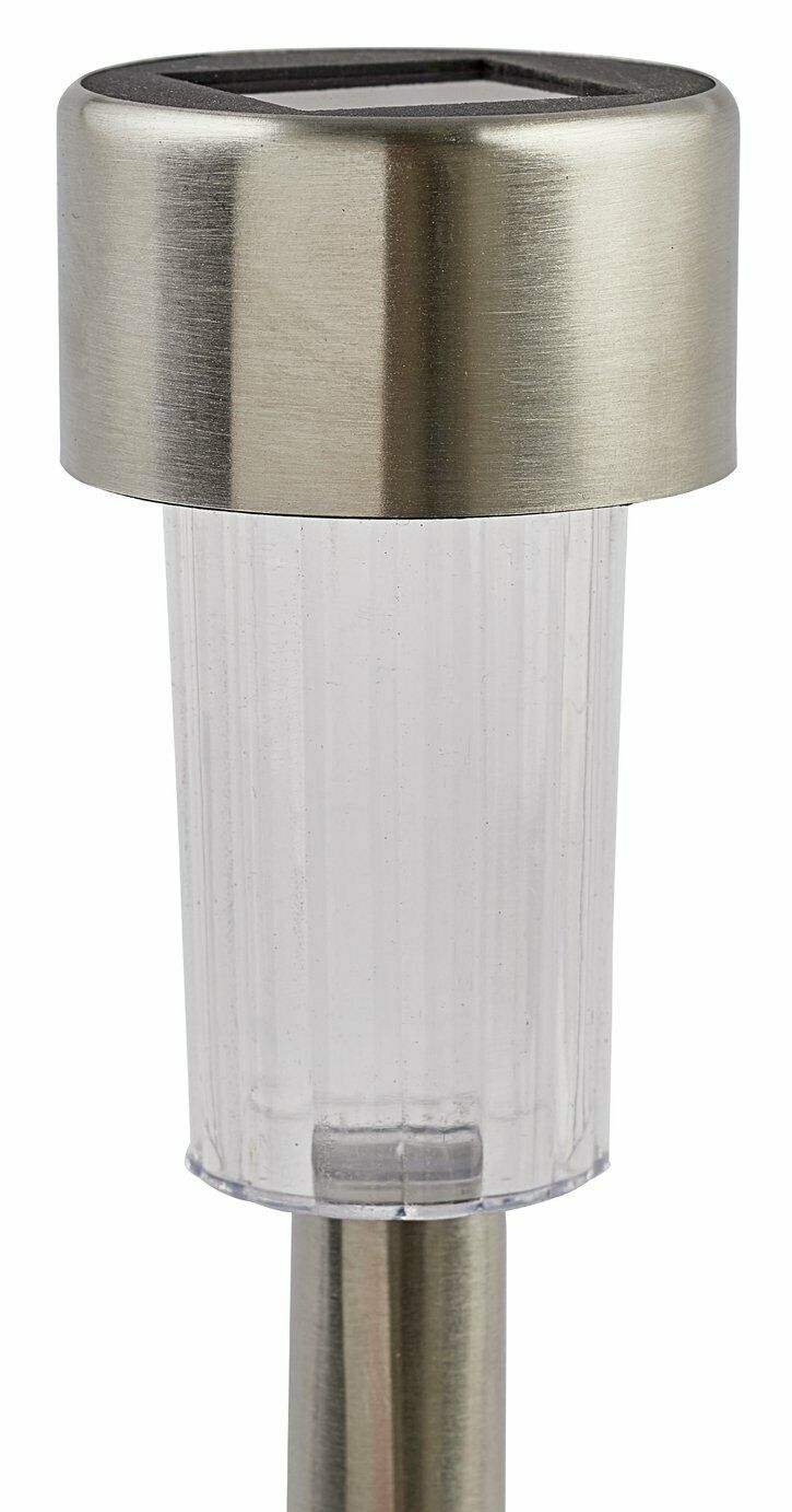 Habitat Set Of 10 Stainless Steel Solar Marker Lights