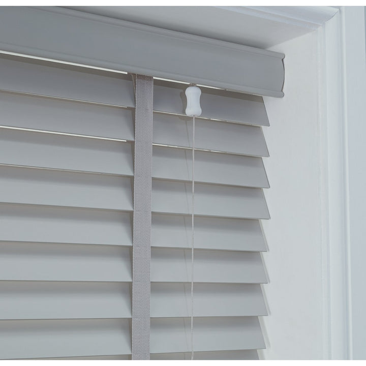 Home Elliott 50mm Wooden Tape Venetian Blind - Grey