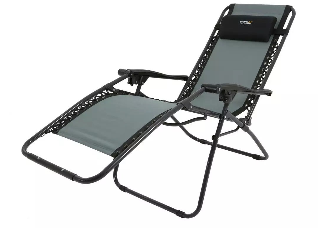 Regatta Colico Lounging Chair - Black / Sealgrey