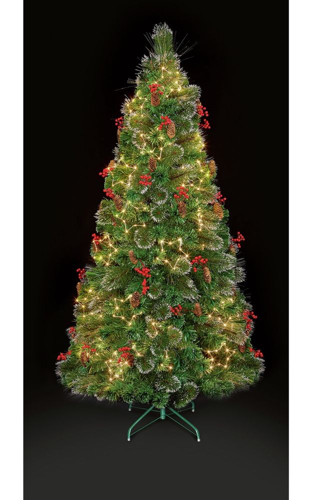 Premier Decorations 4ft LED Snow Tipped Christmas Tree - Green