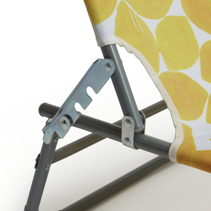 Habitat Lemons Folding Metal Sun Lounger - Yellow