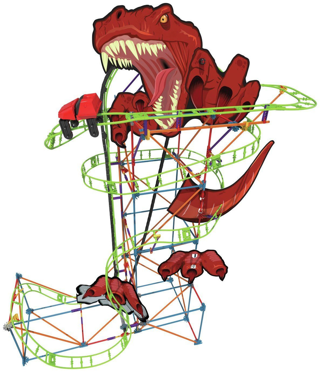 K'NEX T-Rex Fury Roller Coaster Building Set