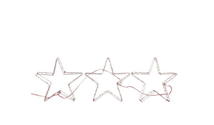 Home Trio Of Wire Star Lights Christmas Decorations