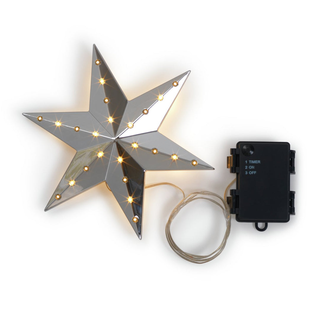 Habitat 48 Chasing LED Lights Christmas Star - Silver