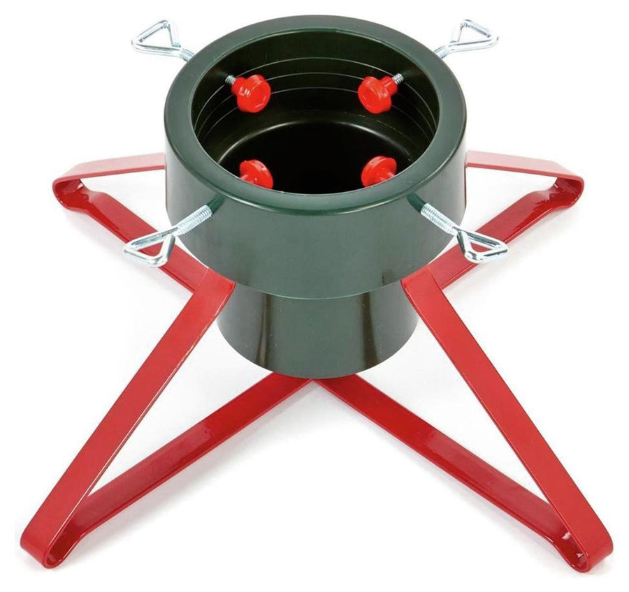 Premier Decorations 46cm Real Christmas Tree Stand - Green & Red