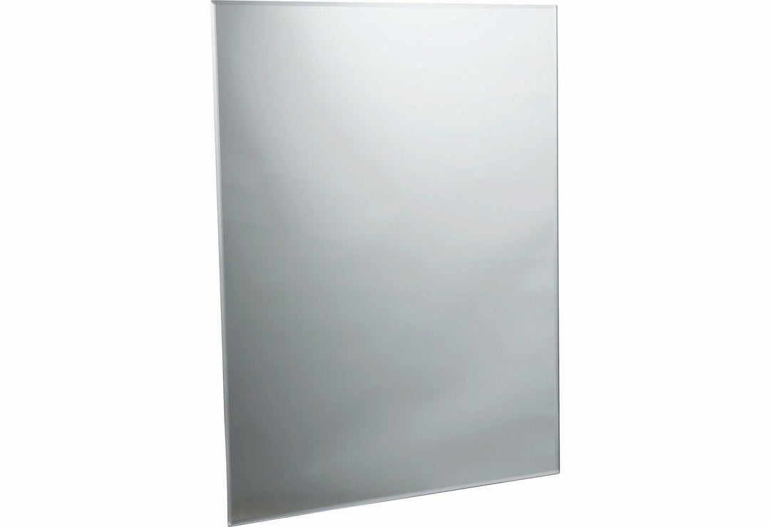 Home Rectangular Bevelled Bathroom Mirror - Silver
