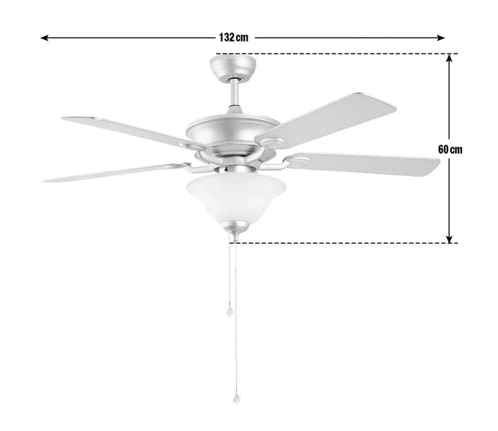 Home Uplighter Ceiling Fan - Satin Nickel (No Instructions)