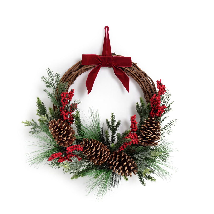 Home Classic Half Christmas Wreath - Green
