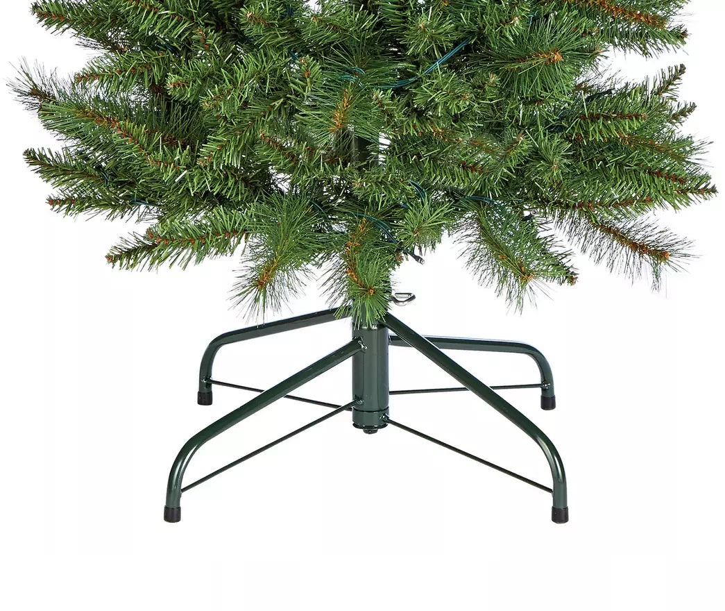 Home 6ft Pre-Lit Natural Look Pop Up Pencil Christmas Tree - Green
