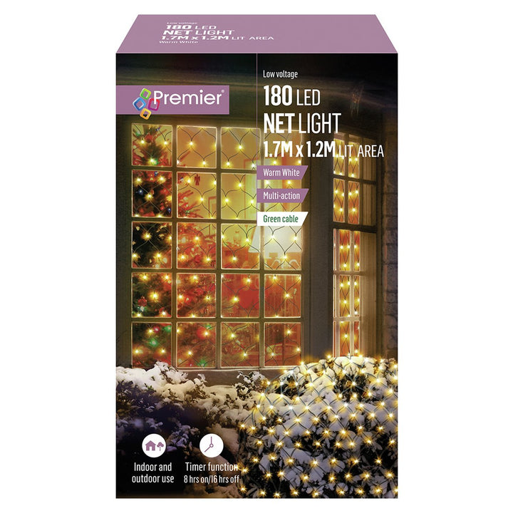 Premier Warm White Multifunction Net Christmas LED Light