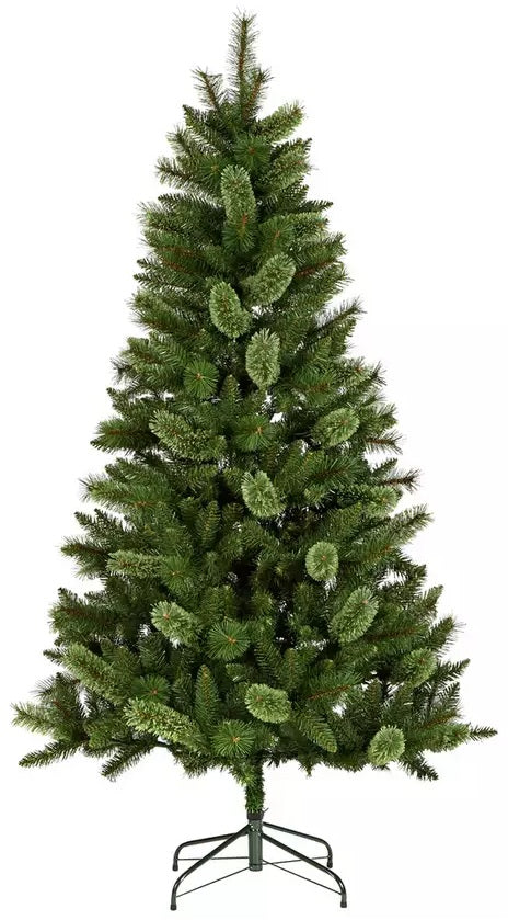 Home 6ft Mixed Cashmere Christmas Tree - Green