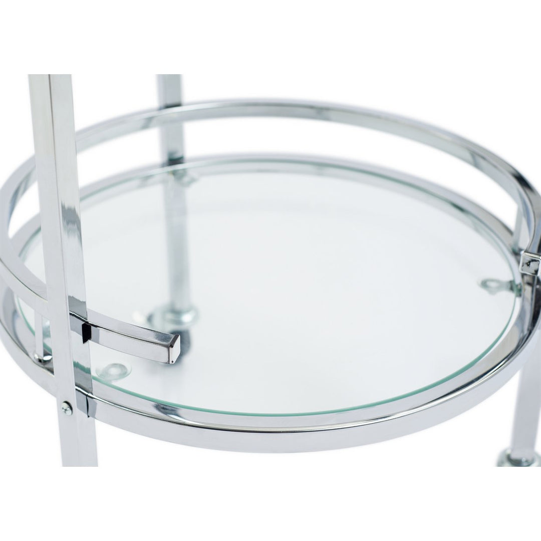 Habitat Chrome & Glass Drinks Trolley With Wheels