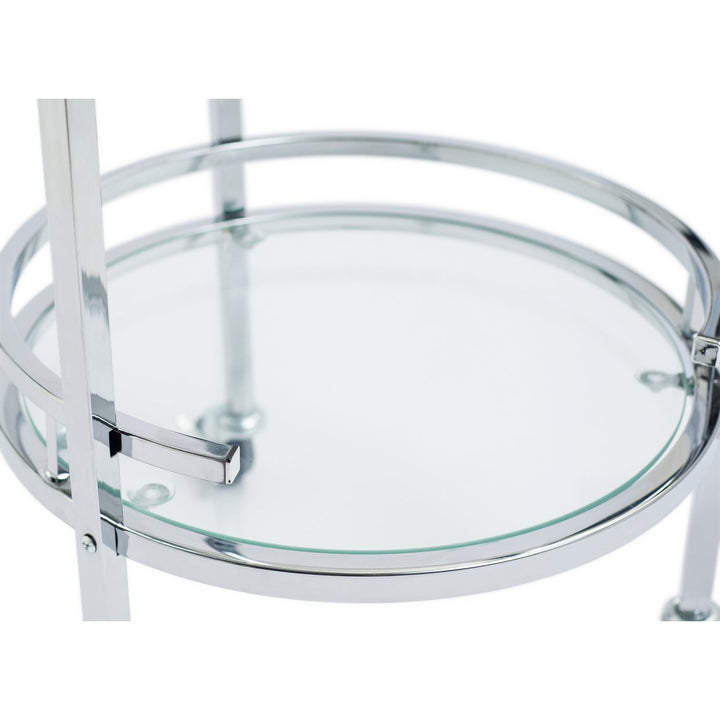 Habitat Chrome & Glass Drinks Trolley With Wheels