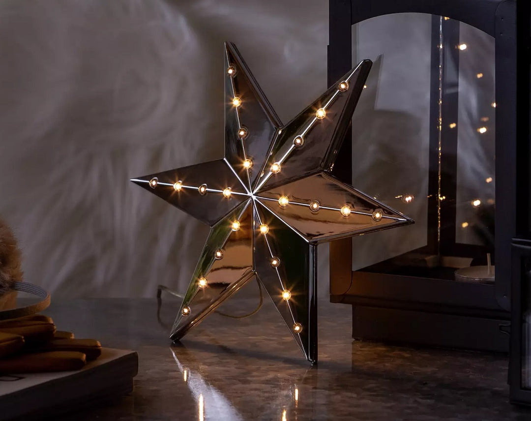 Habitat 48 Chasing LED Lights Christmas Star - Silver